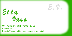 ella vass business card